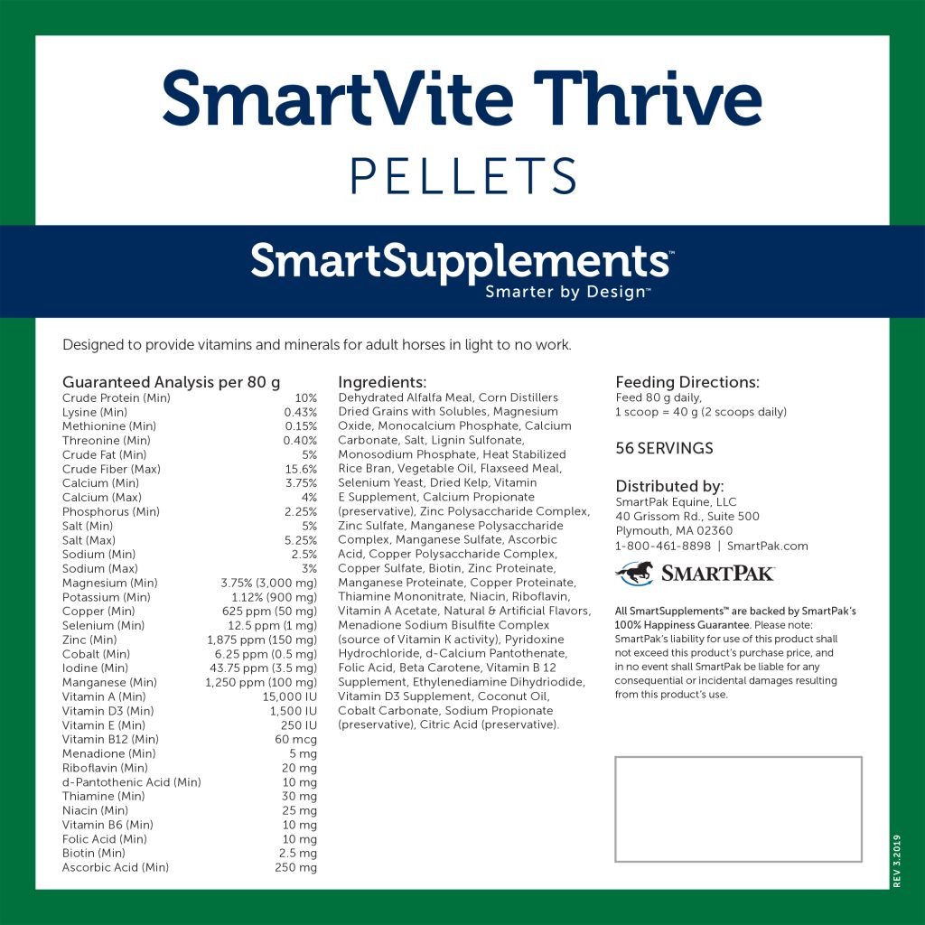 21446 Smartvite Thrive Label 10lb