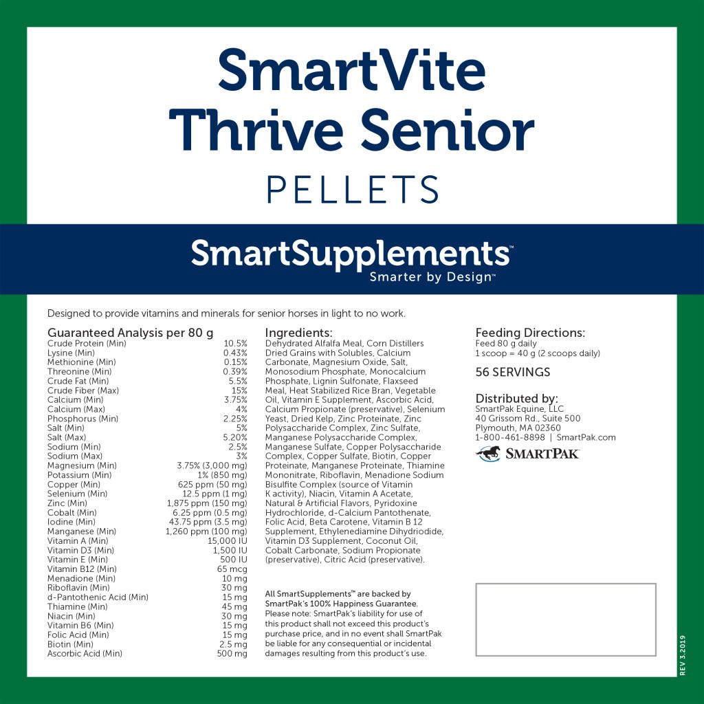 21447 Smartvite Thrive Senior Label 10lb