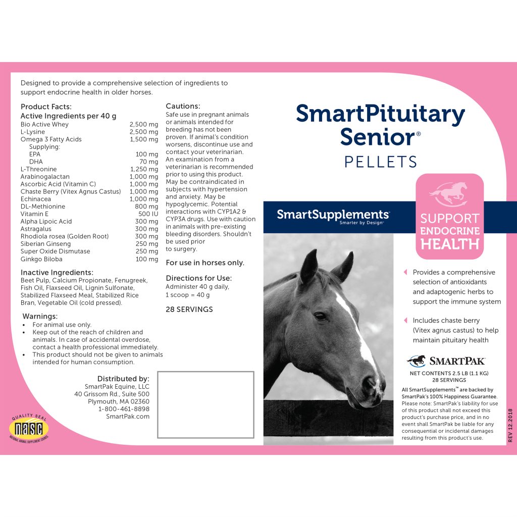 21815 Smartpituitary Senior Pellets, Label 2.5lb