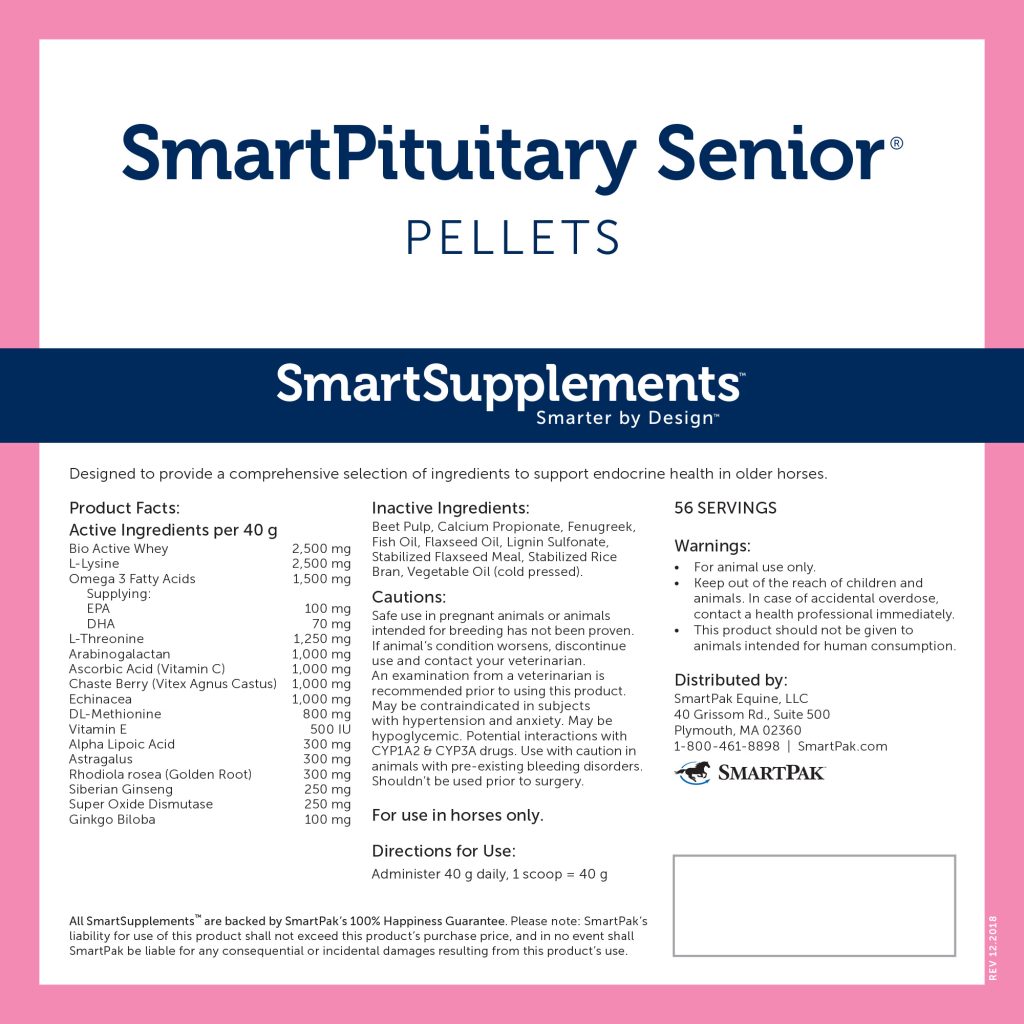 21815 Smartpituitary Senior Pellets, Label 5lb
