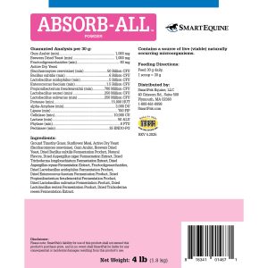 Absorb Absorb All Powder 4 Lb Pail 2109911393 Label Allpowder 4.5x5.5 4lb 60day 4 2025 Back 2000x2000