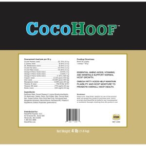 Cocohoof Pellets 4 Lb Bag (2109902643) Label Cocohoof 12x11.75x4 4lb 60day Back 2000x2000 3 2025