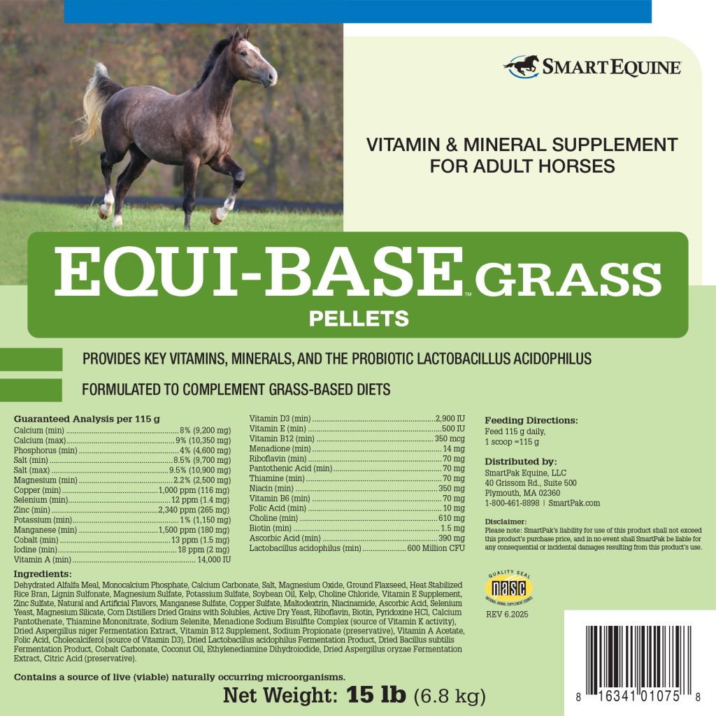 Equi Base Grass Pellets 15 Lb Bucket (2109902482) 35433 Label 15lb 2000x2000