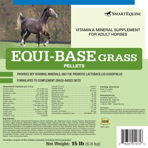 Equi Base Grass Pellets 15 Lb Bucket (2109902482) 35433 Label 15lb 2000x2000