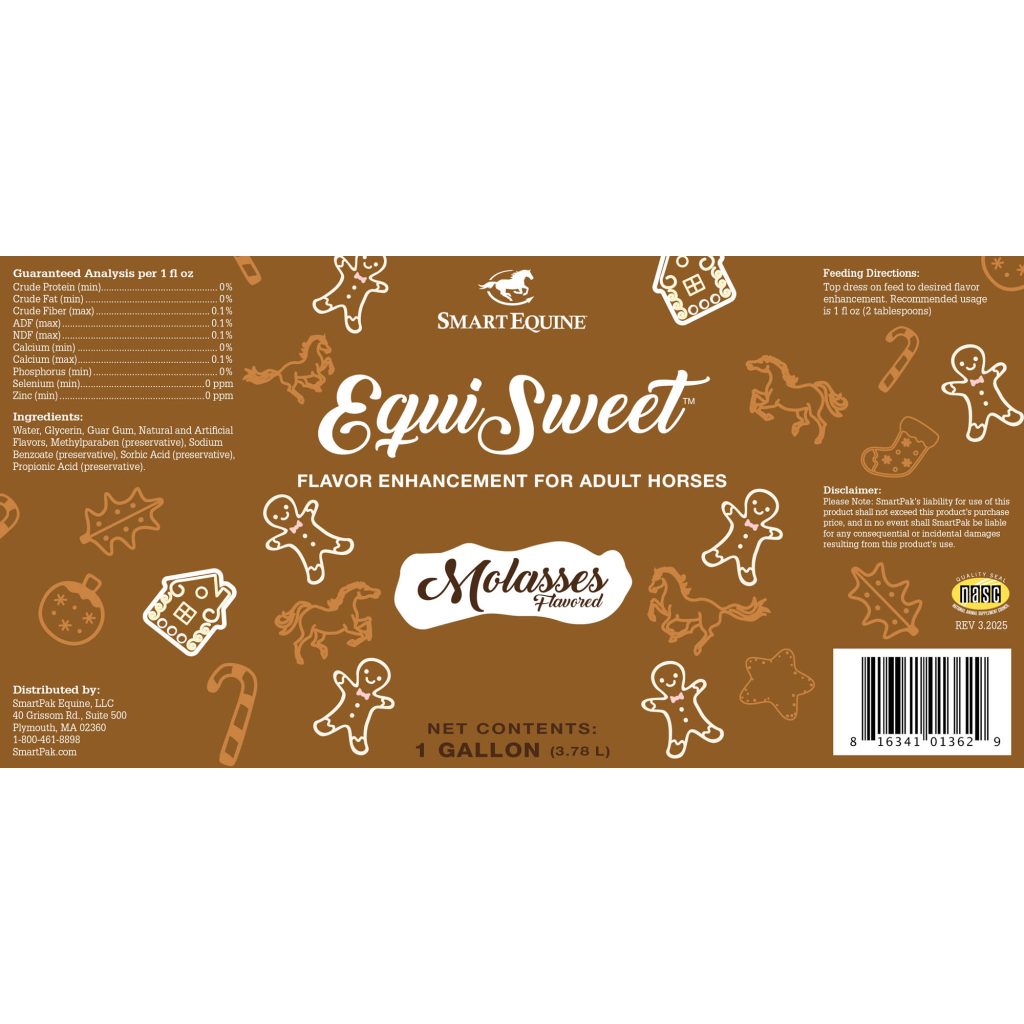 Equi Sweet Molasses 1 Gallon (2109764655) Label Equisweetmolasses 10x5 1gal 128day 3 2025 2000x2000