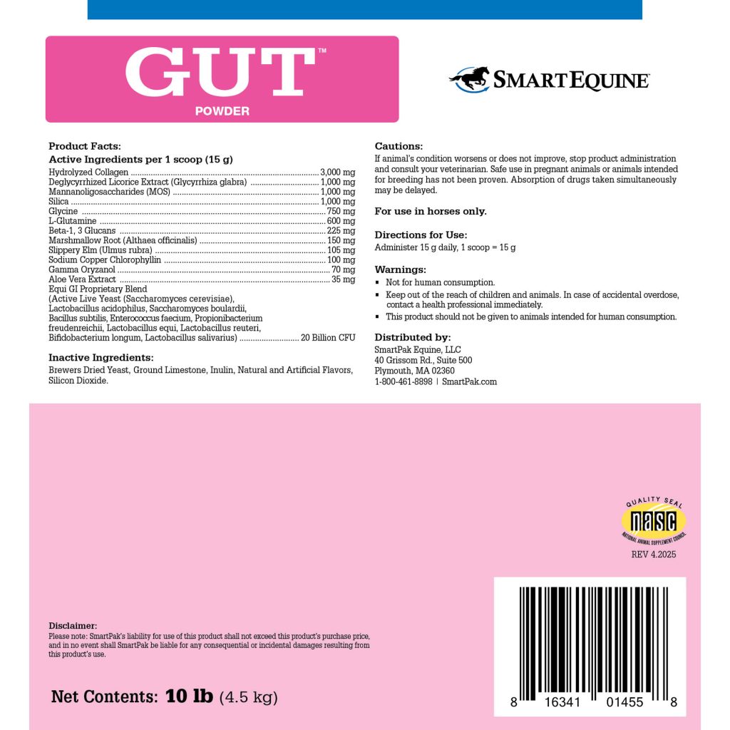 Gut Powder 10 Lbs (2109696379) Label Gutpowder 5.75x6.5 10lb 302day 4 2025 Back 2000x2000