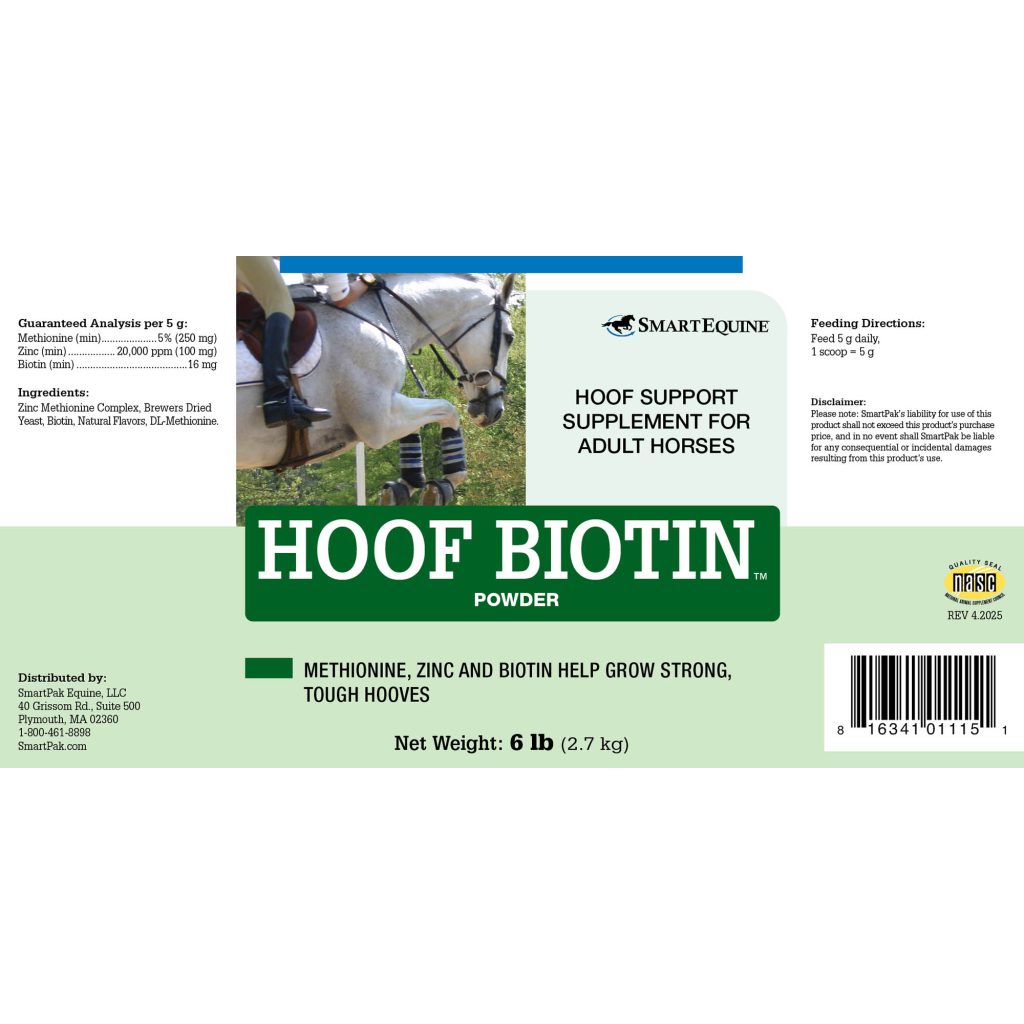Hoof Biotin Powder 6 Lb Bucket (2109911477) Label Hoofbiotin 7x3.5 6lb 540day 4 2025 2000x2000