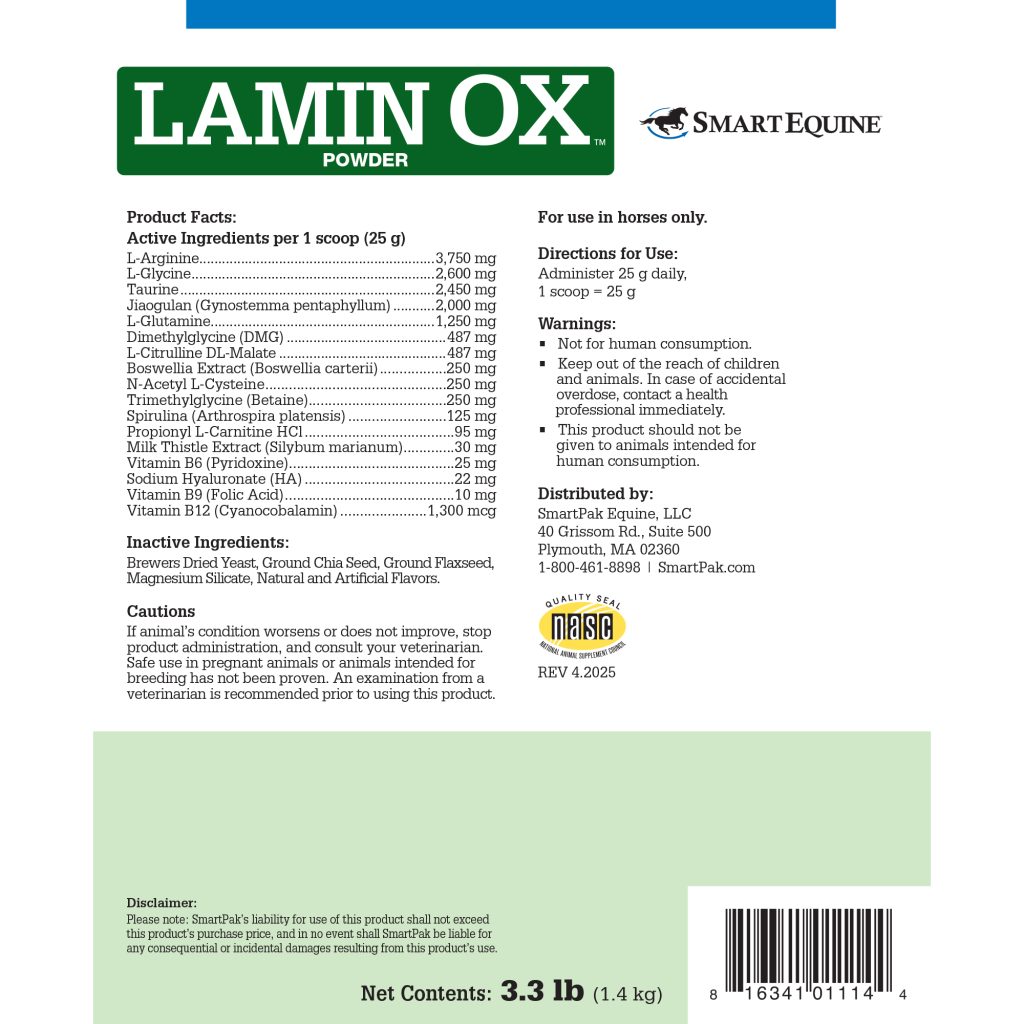 Laminox Powder 3.3 Lb Bucket (2109902469) 35428 Label 3.3lbback 2000x2000