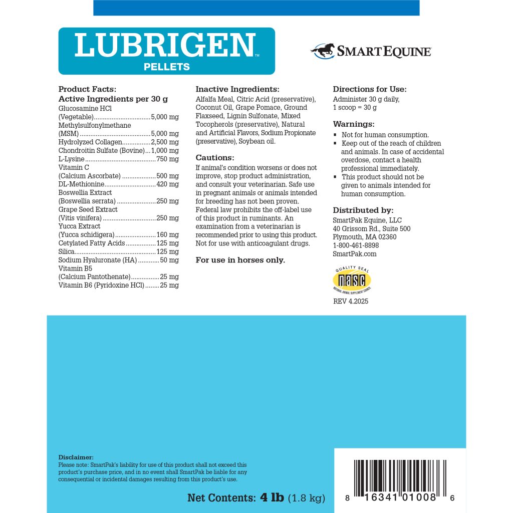 Lubrigen Pellets 4 Lb Bucket (2109902471) 35429 Label 4lbback 2000x2000