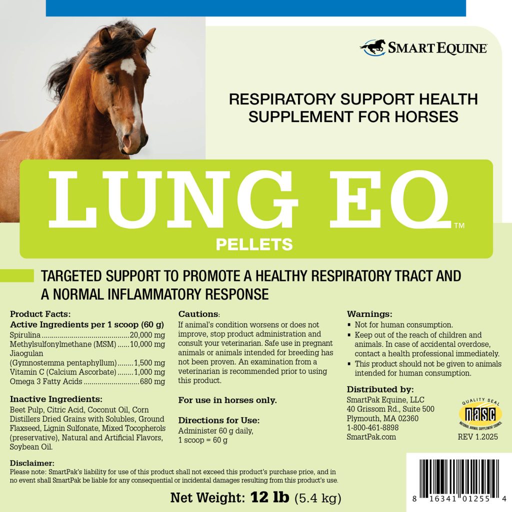 Lung Eq Pellets 12 Lb Bag (2109907625) Label Lungeqpellets 6.5x6.5 12lb 90day 1 2025 2000x2000