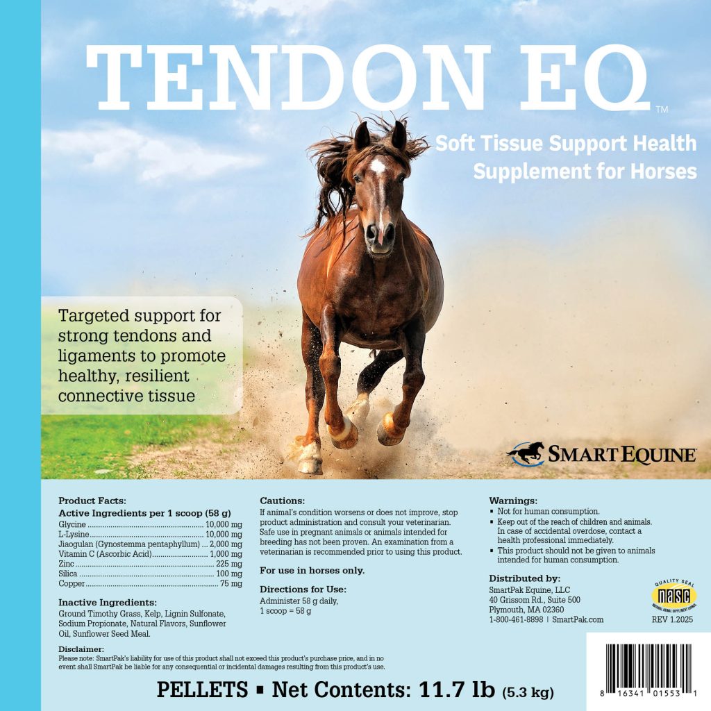 Tendon Eq Pellets 11.7 Lb Bag (2109907627) Label Tendoneqpellets 6.5x6.5 11.7lb 90day 1 2025 2000x2000