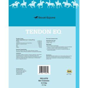 Tendon Eq Pellets 3.9 Lb Bag (2109907626) Label Tendoneqpellets 9.64x28.5 3.9lb 30day 1 2025 Back 2000x2000
